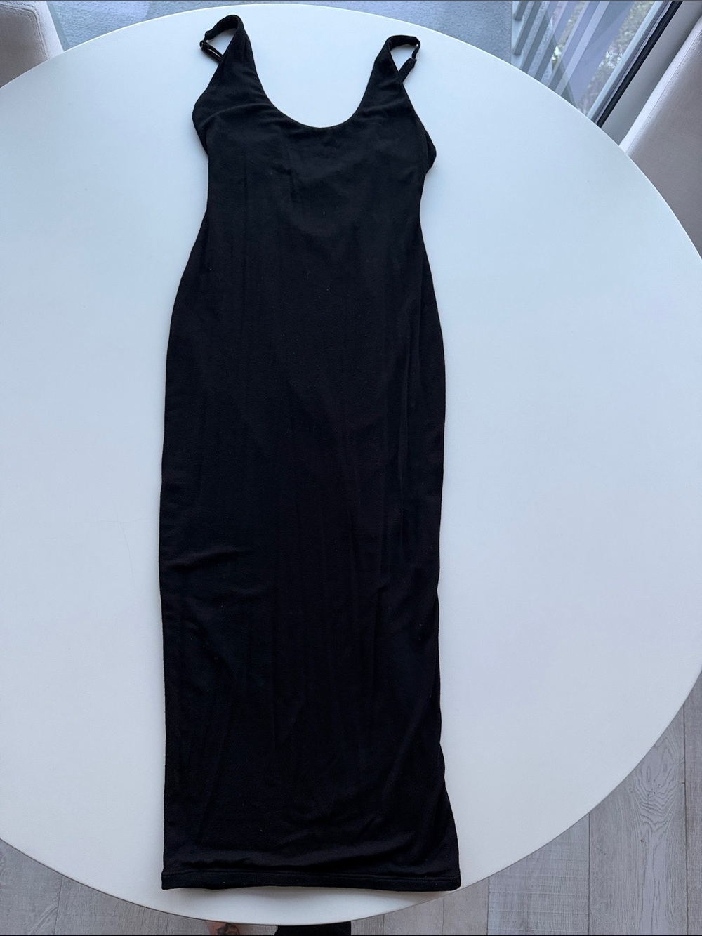 naked wardrobe Black Scoop-Neck Sleeveless Maxi Dress